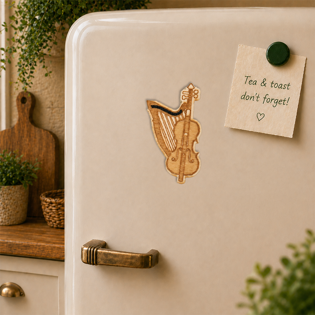 Violin Wooden Fridge Magnet