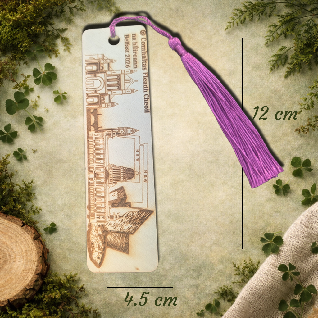 Personalised Belfast Fleadh Cheoil Poplar Wood Bookmark