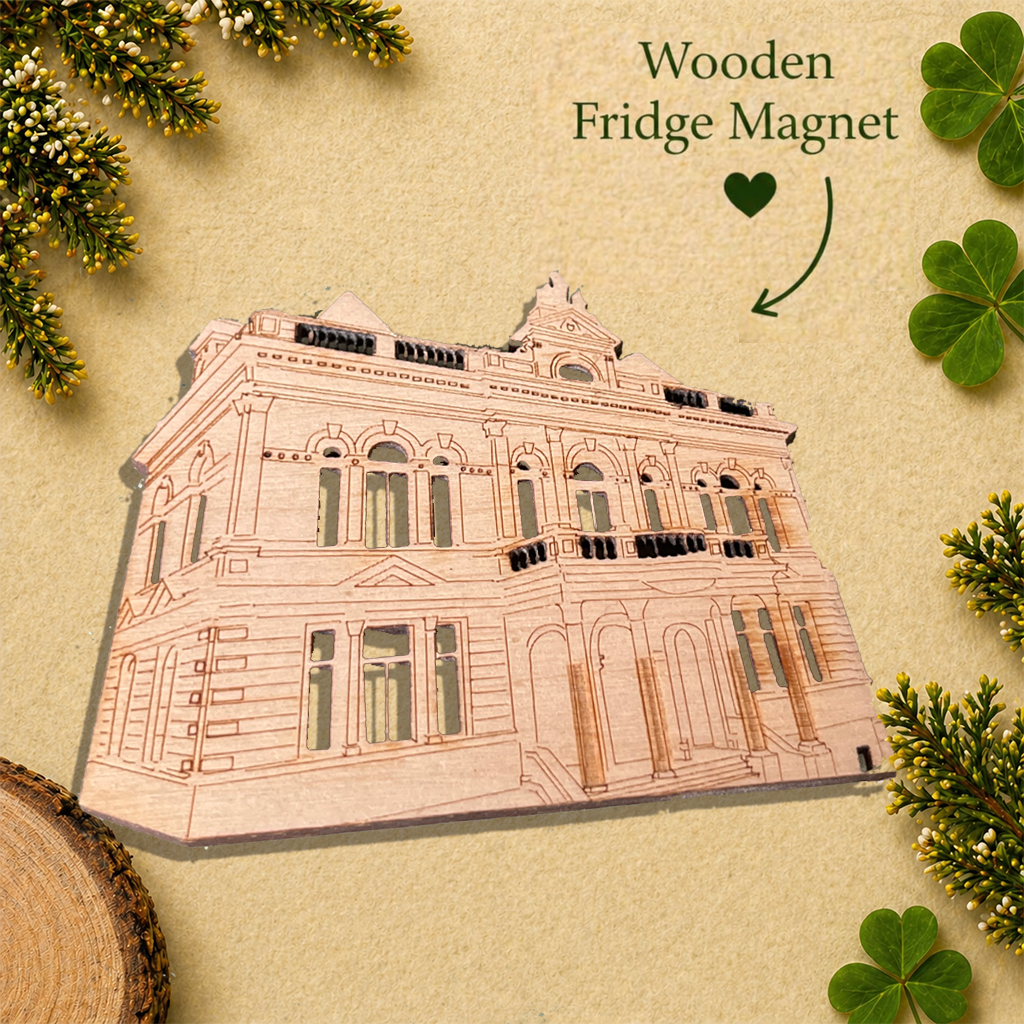 Derry City Hall Wooden Fridge Magnet