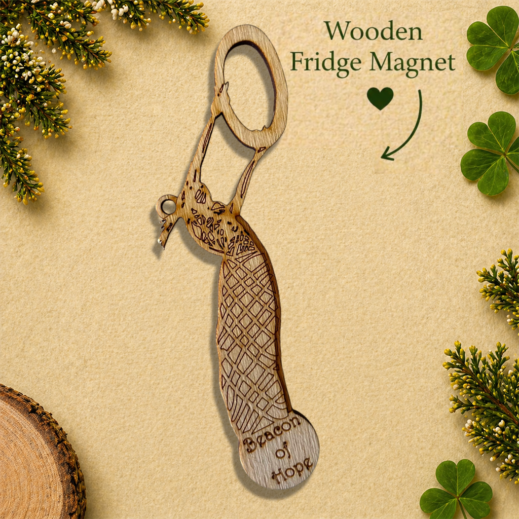 Beacon of Hope Belfast Wooden Fridge Magnet