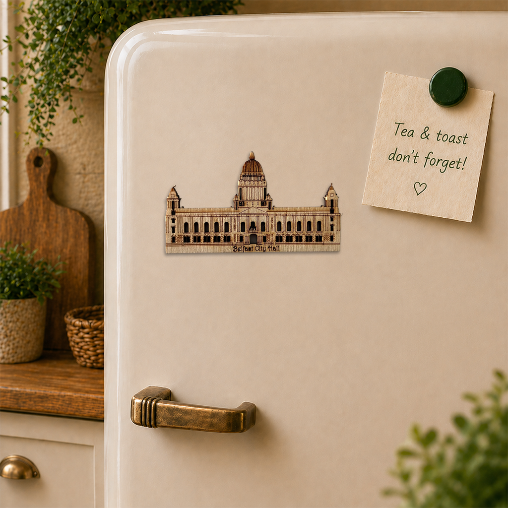 Belfast City Hall Wooden Fridge Magnet
