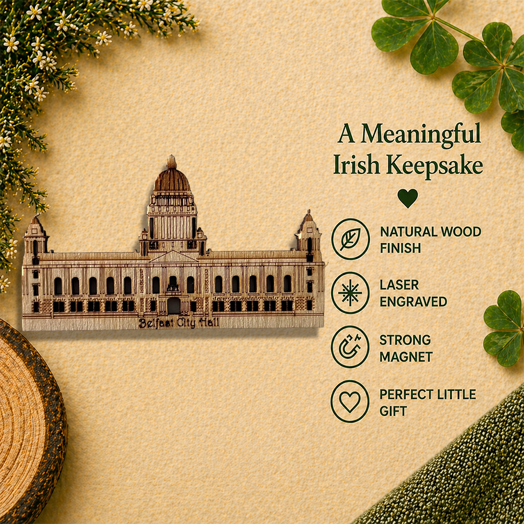 Belfast City Hall Wooden Fridge Magnet