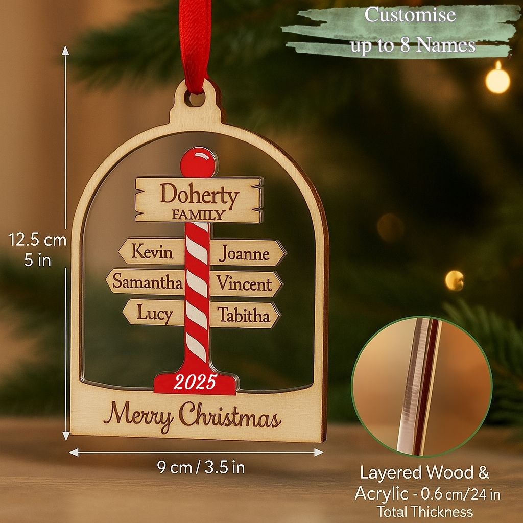 Candy Cane Christmas Bauble