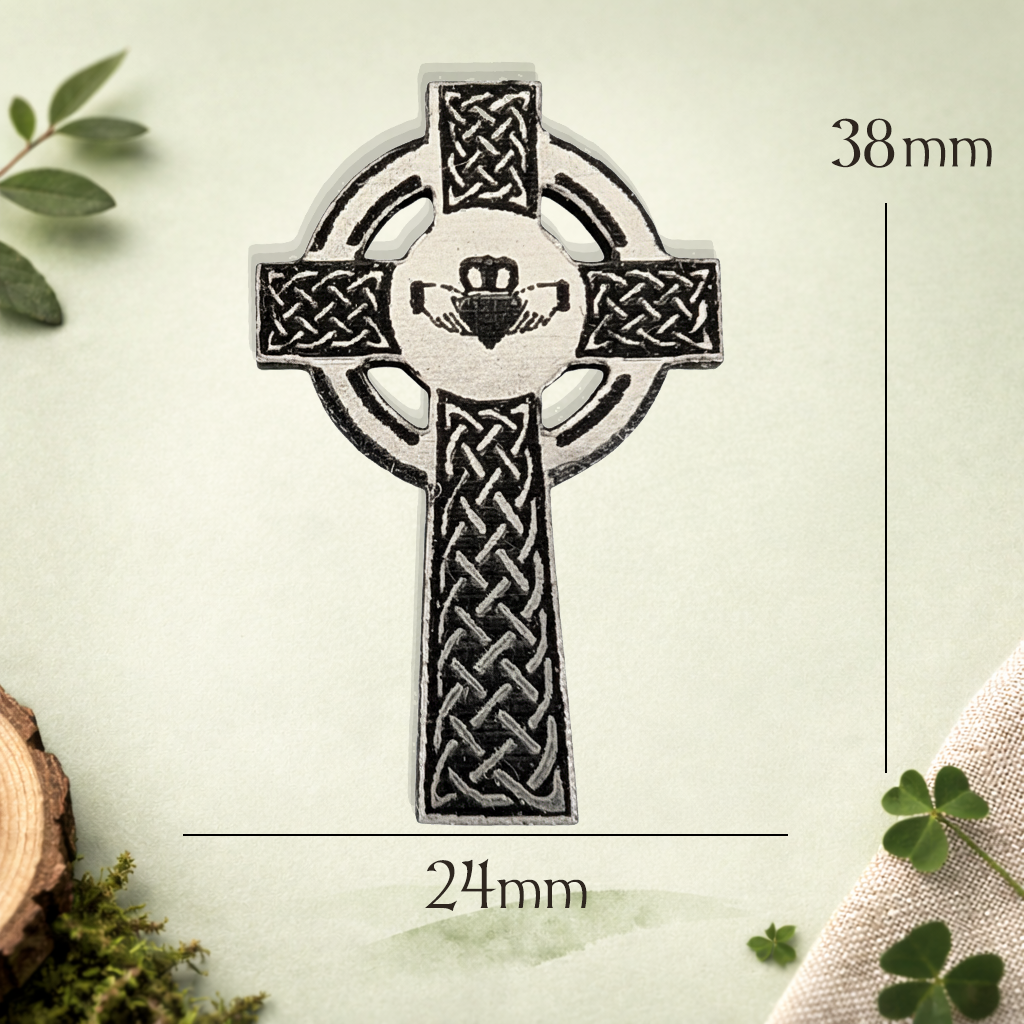 Celtic Claddagh Cross Pin Range