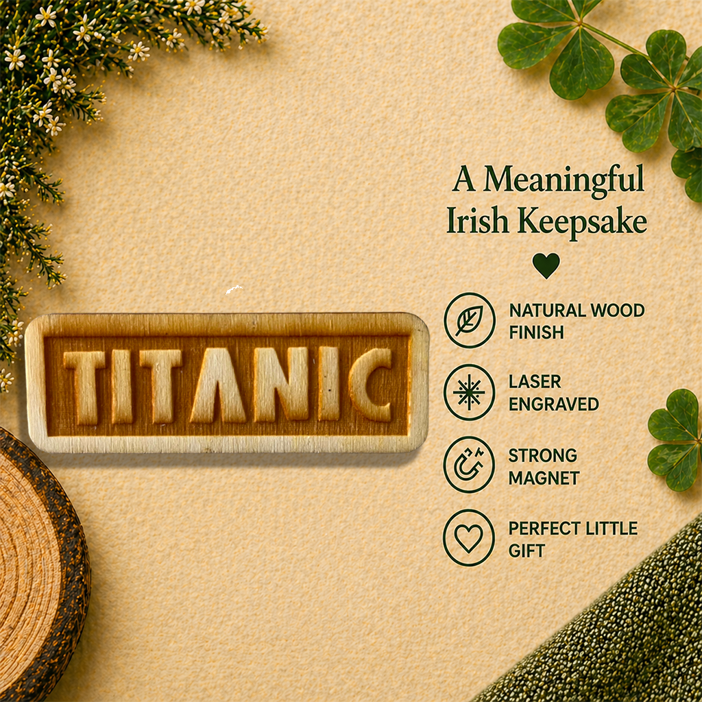 Titanic Wooden Nameplate Fridge Magnet