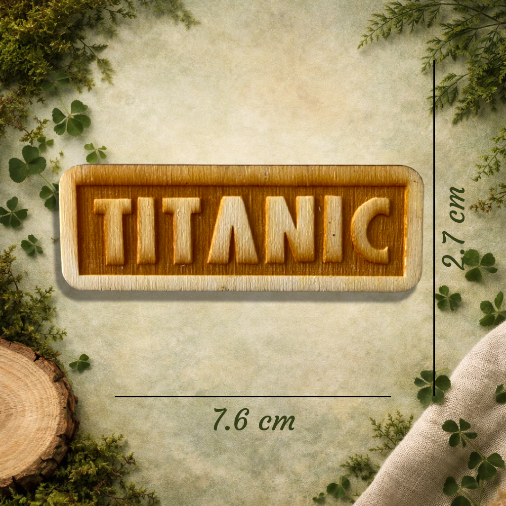 Titanic Wooden Nameplate Fridge Magnet