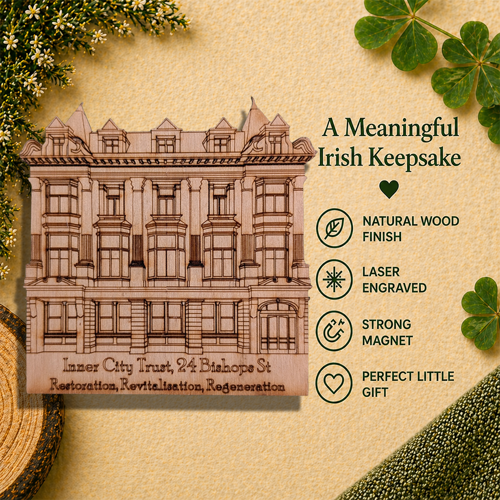 24 Bishop Street Wooden Fridge Magnet
