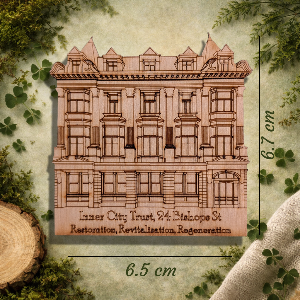 24 Bishop Street Wooden Fridge Magnet