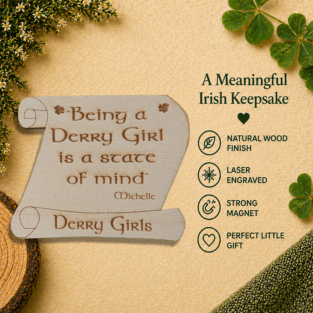 Derry Girls Wooden Fridge Magnet – Michelle Quote Magnet