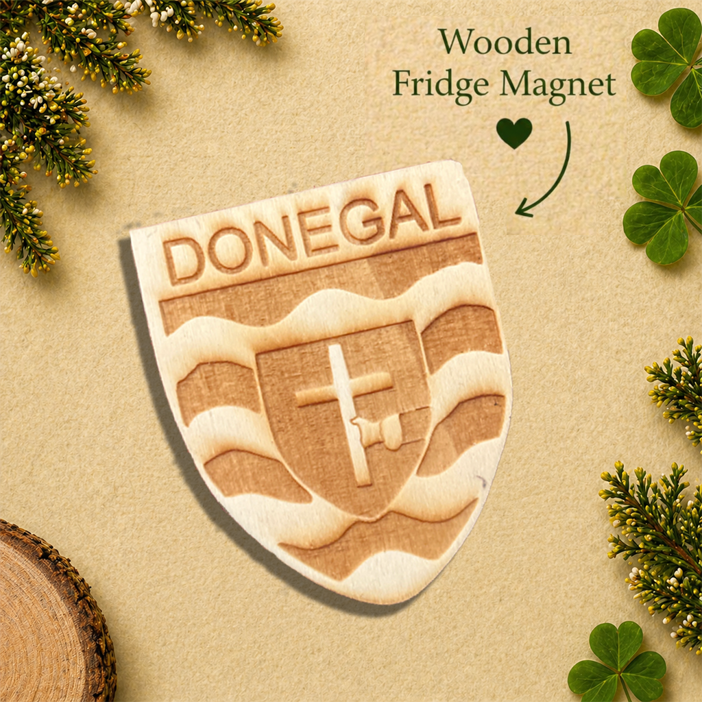 Donegal Crest Wooden Fridge Magnet