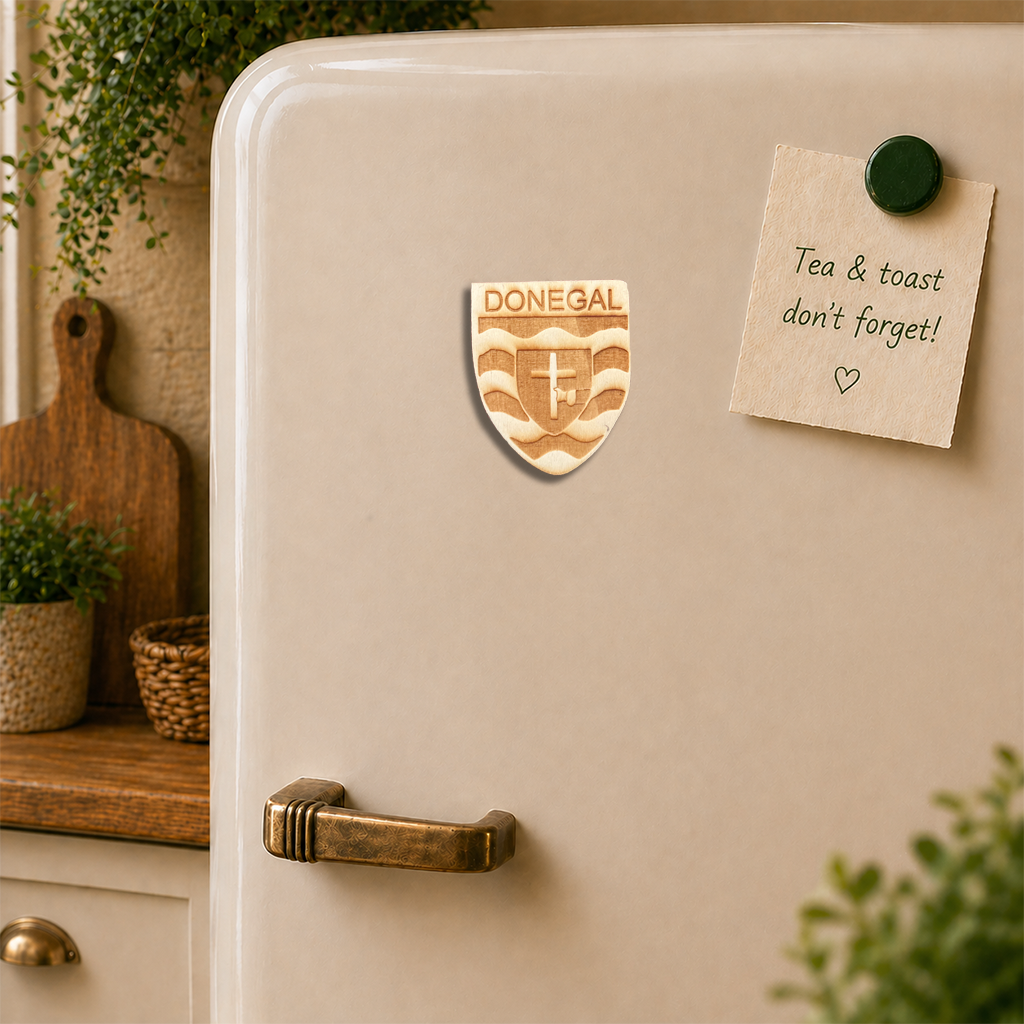 Donegal Crest Wooden Fridge Magnet