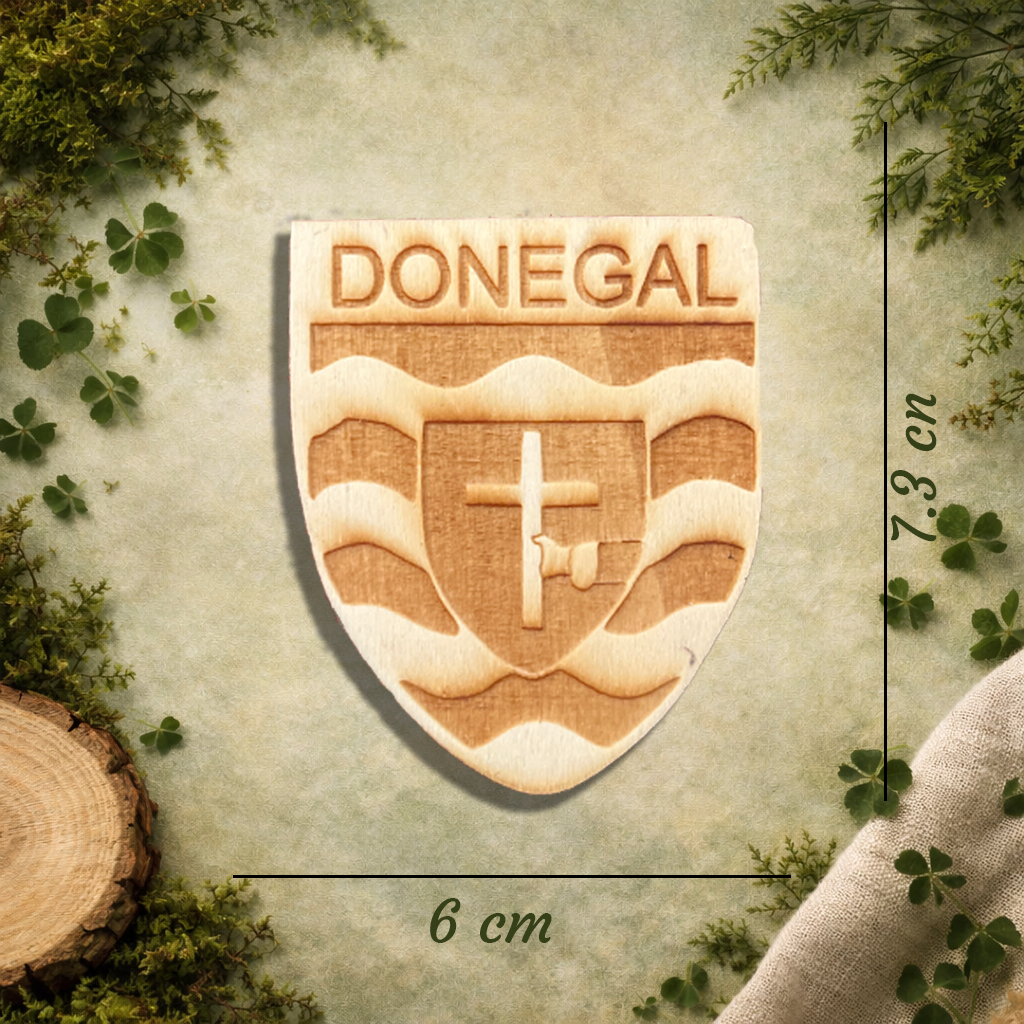 Donegal Crest Wooden Fridge Magnet