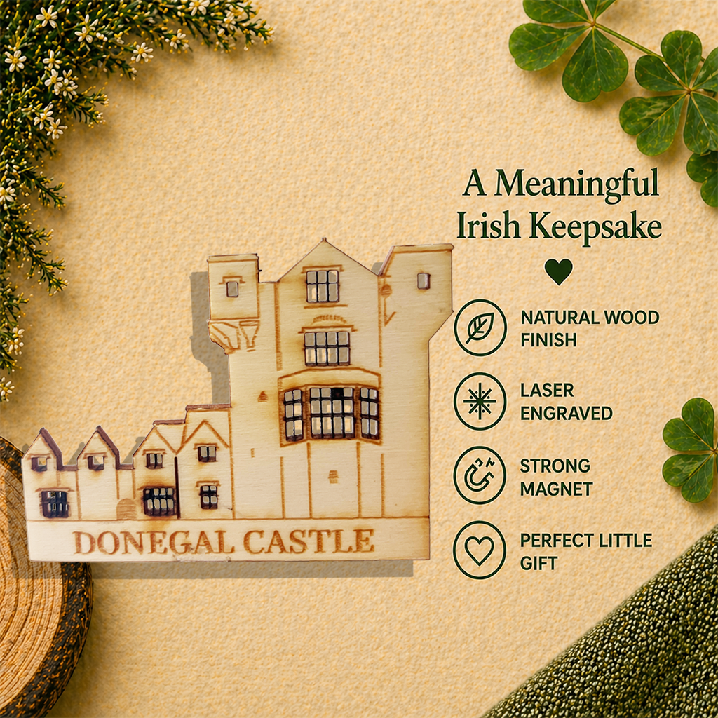 Donegal Castle Wooden Fridge Magnet