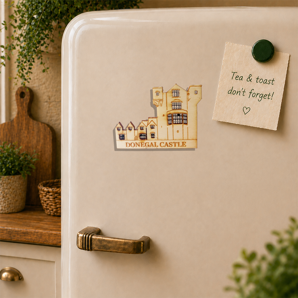 Donegal Castle Wooden Fridge Magnet