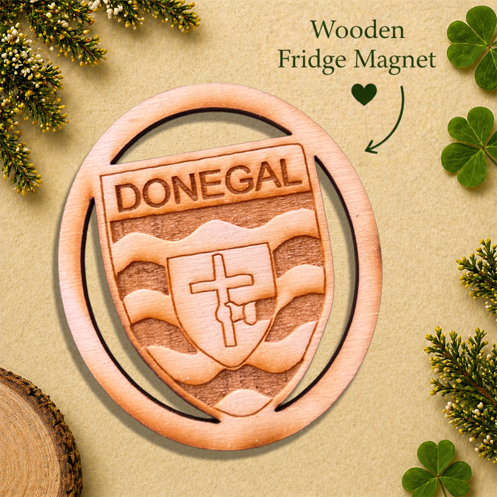 Donegal Crest Wooden Fridge Magnet