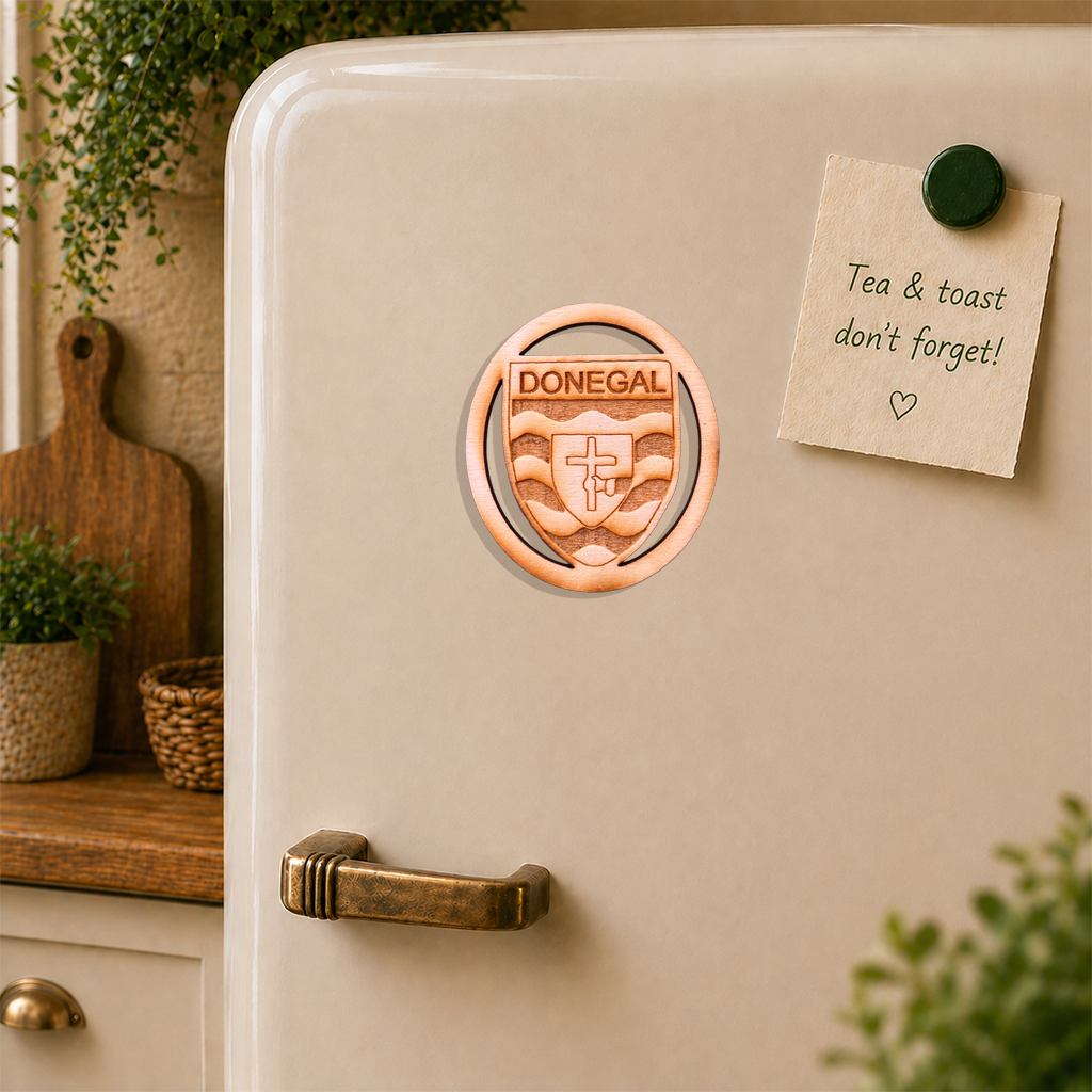 Donegal Crest Wooden Fridge Magnet