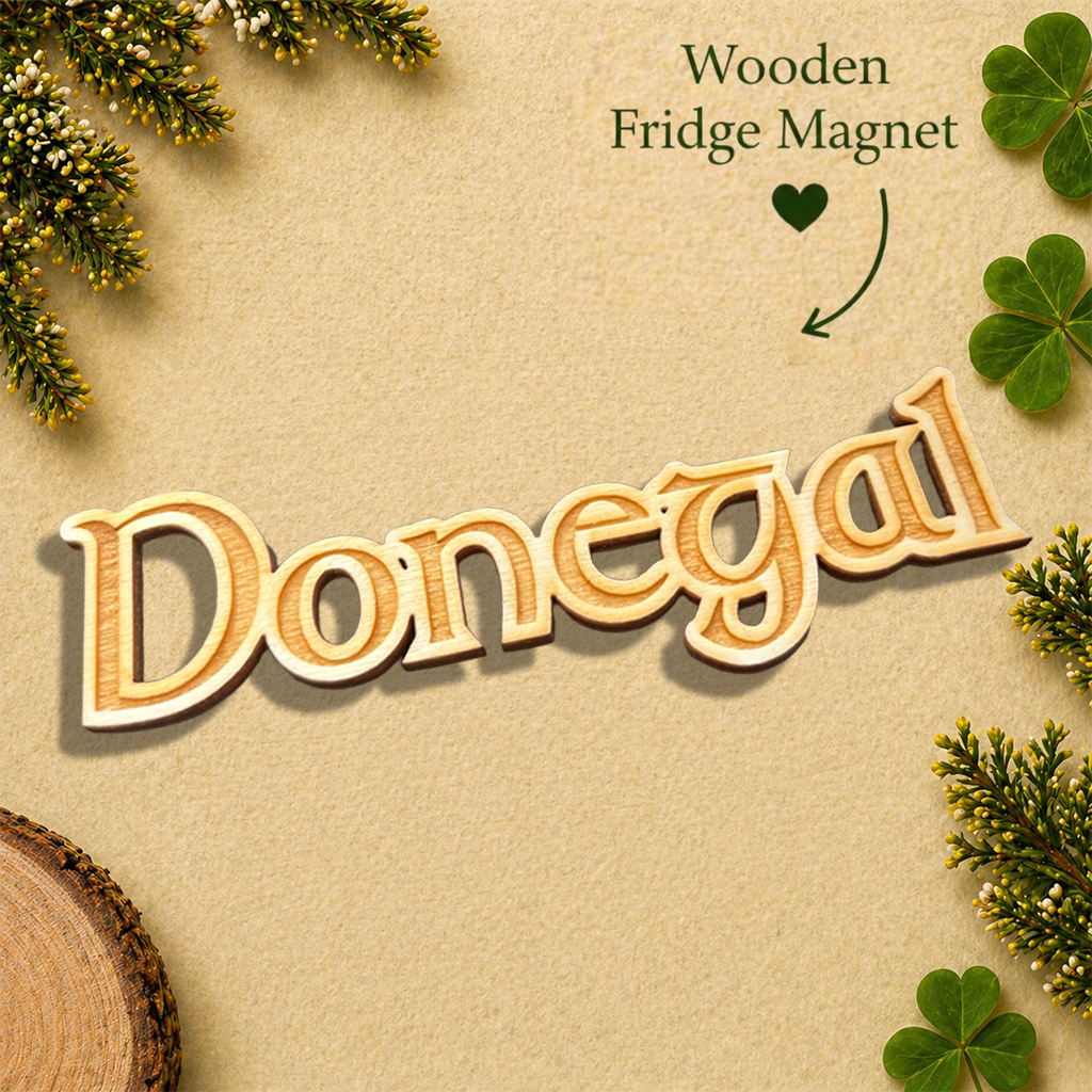 Donegal Wooden Fridge Magnet | Laser Cut Irish Souvenir