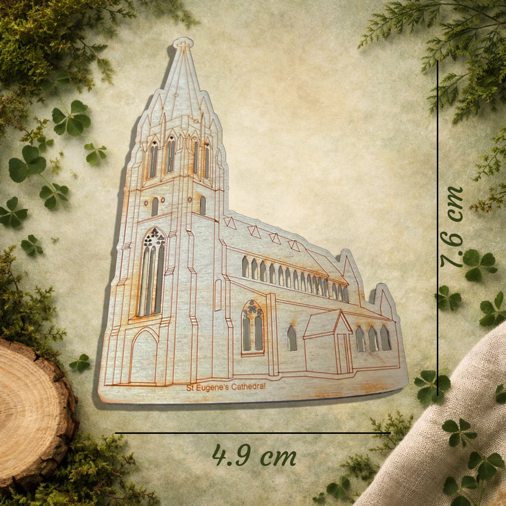 St Eugene’s Cathedral Derry Wooden Fridge Magnet