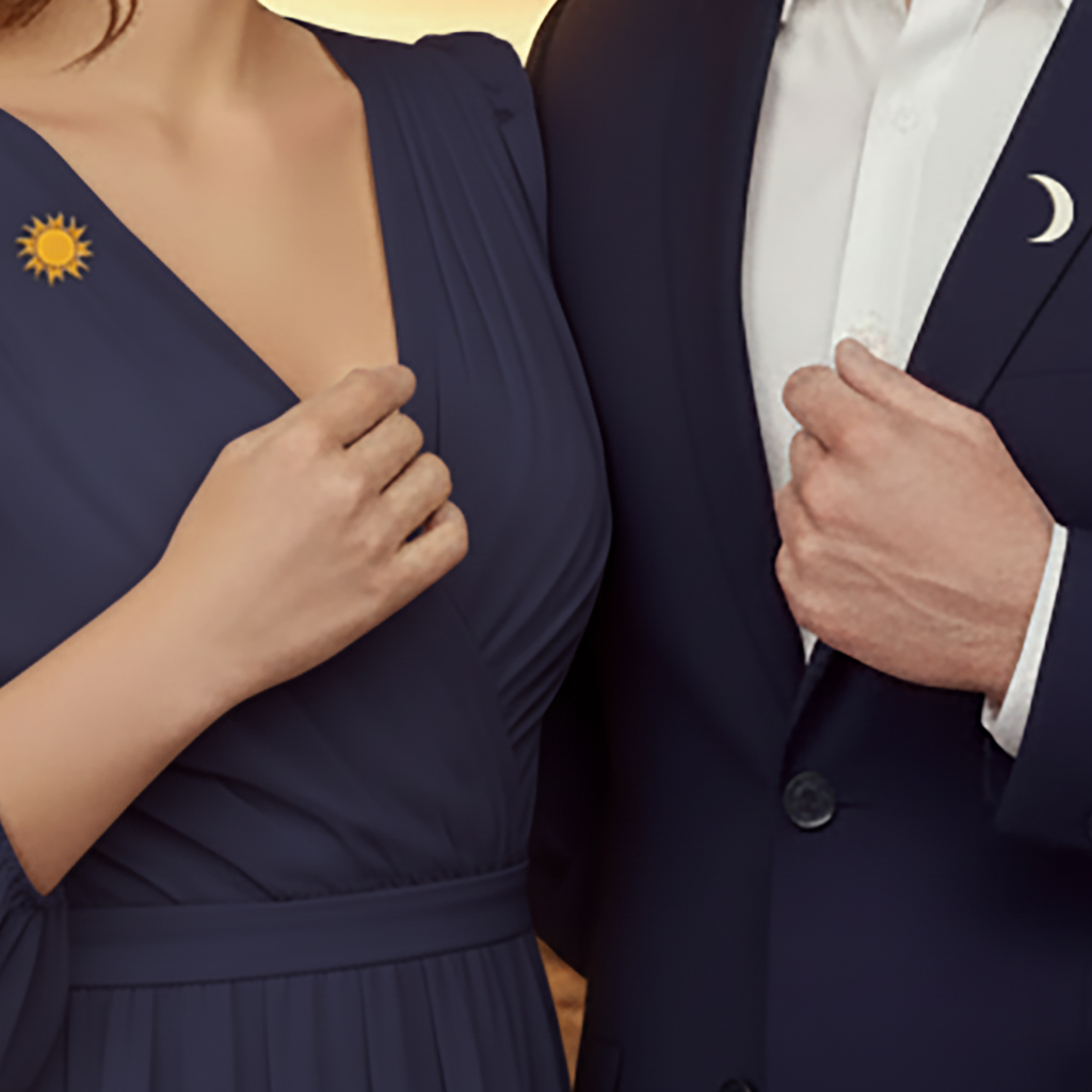 Two Halves of the Sky – Sun & Moon Acrylic Pins Set