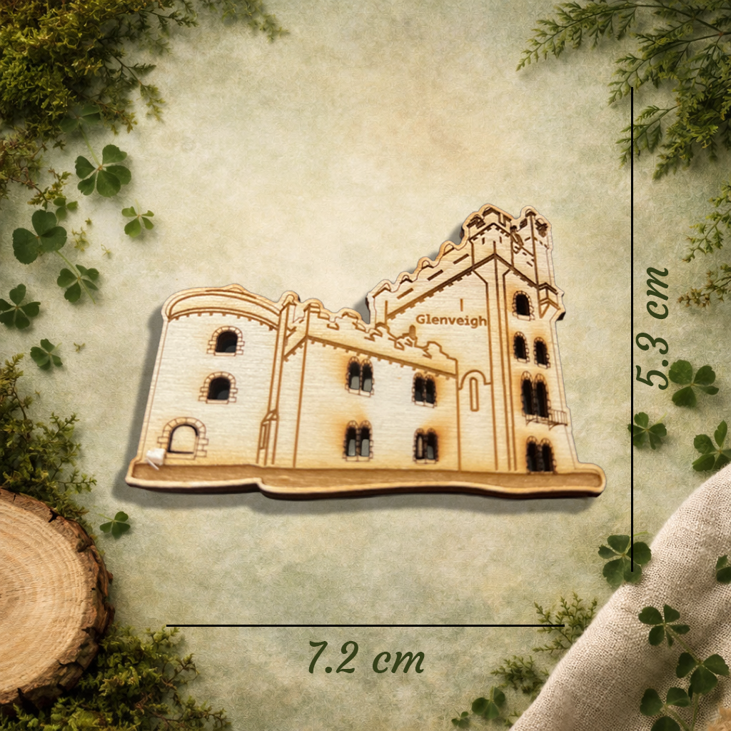 Glenveagh Castle Wooden Fridge Magnet