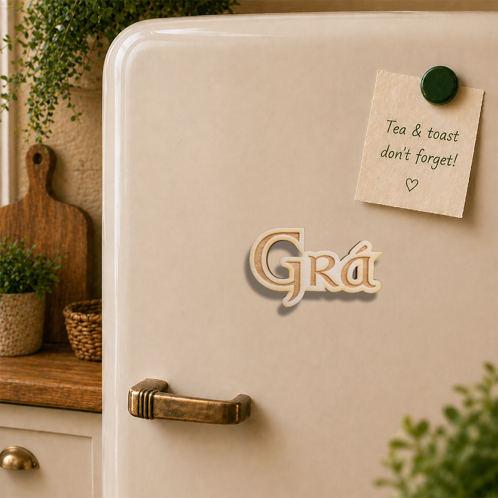 Grá wooden fridge magnet