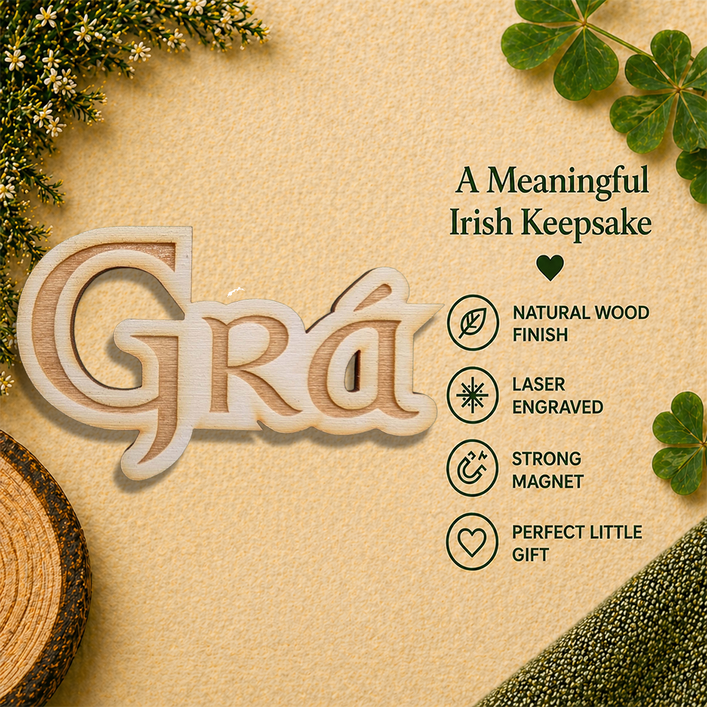 Grá wooden fridge magnet