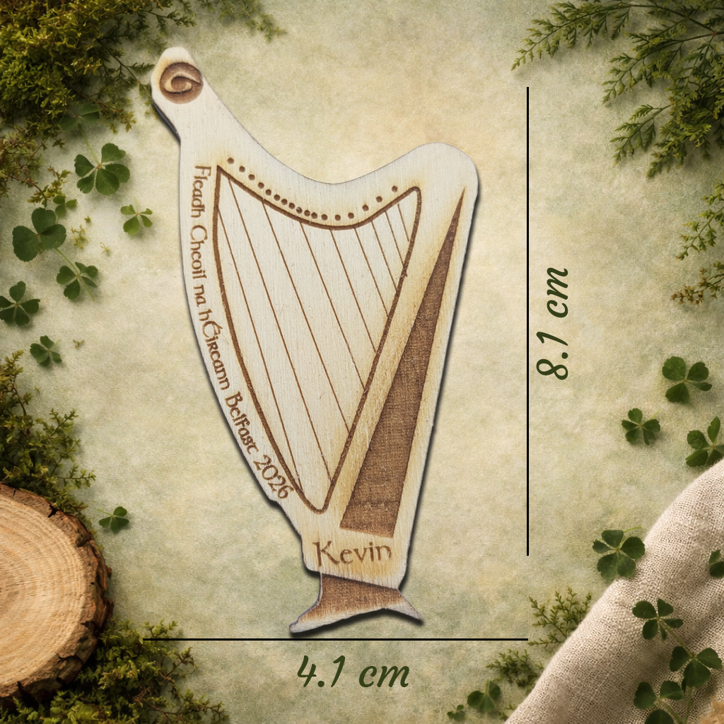 Personalised Comhaltas Fleadh Cheoil Belfast / Béal Feirste Harp fridge magnet