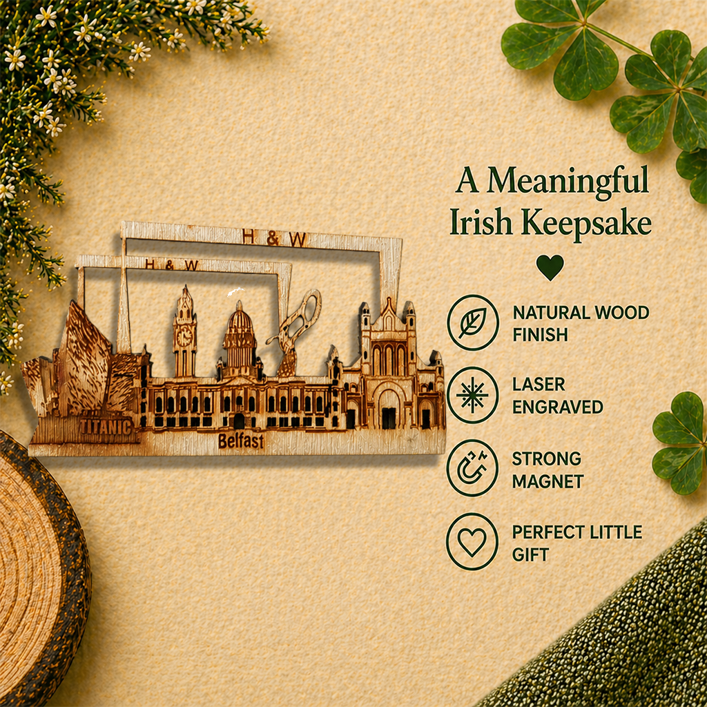 Belfast Wooden Fridge Magnet