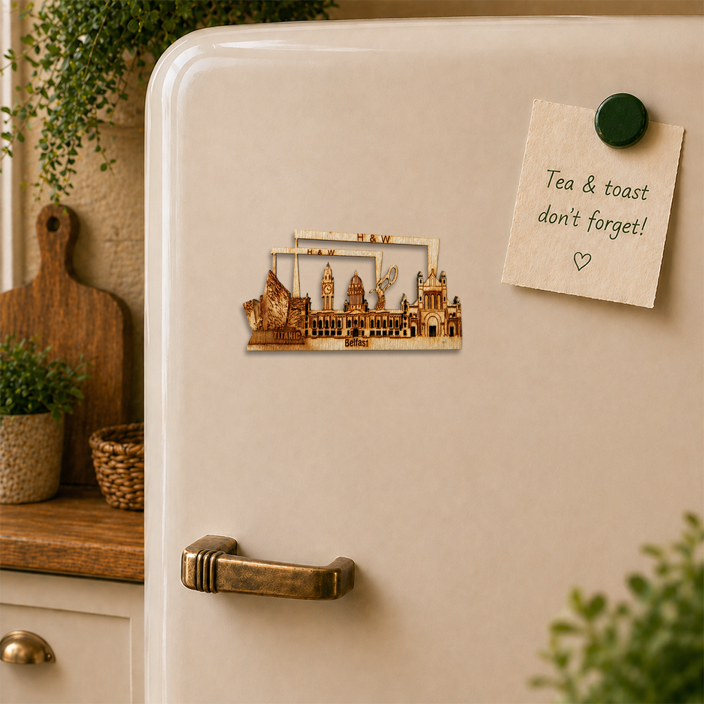 Belfast Wooden Fridge Magnet