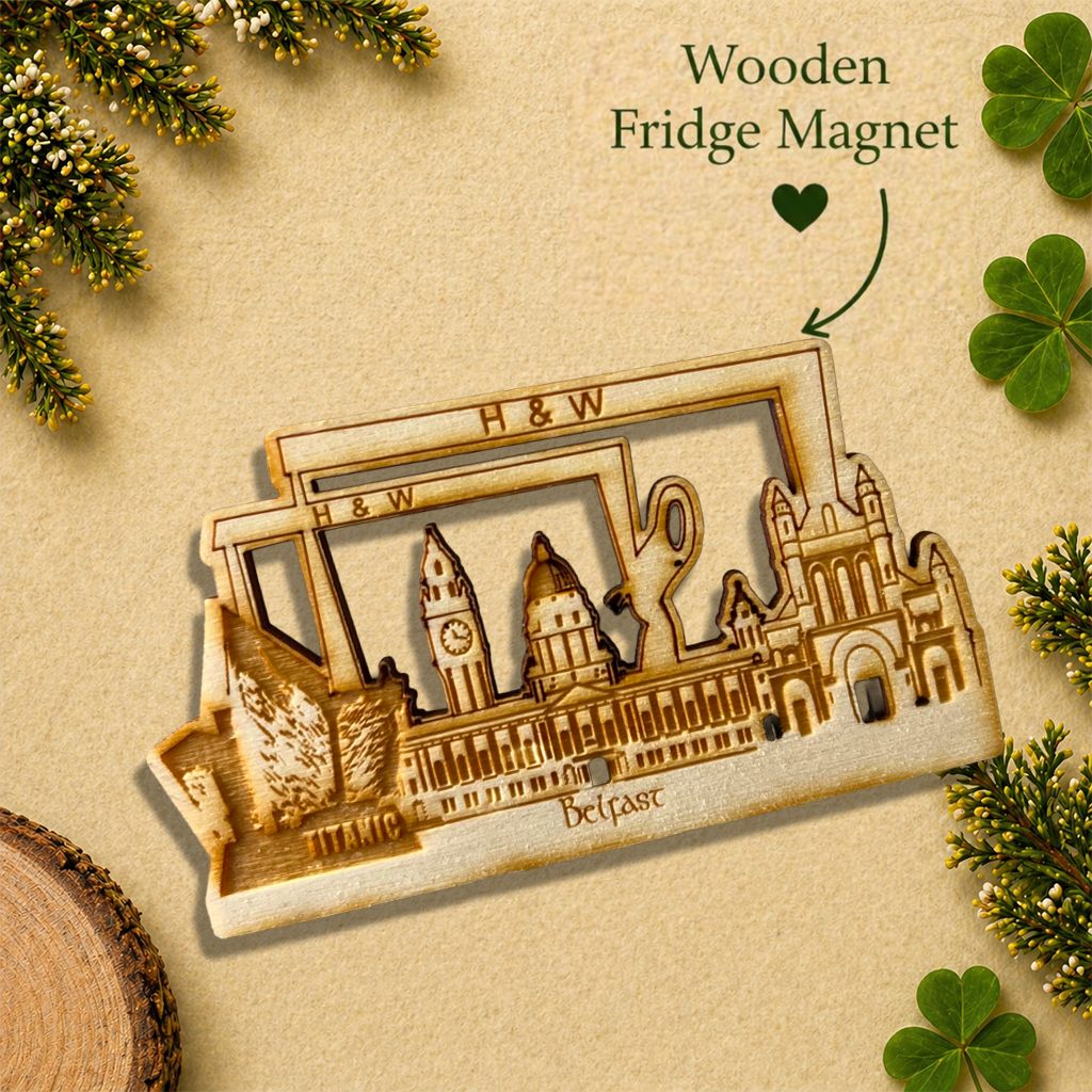 Belfast Heritage Wooden Magnet