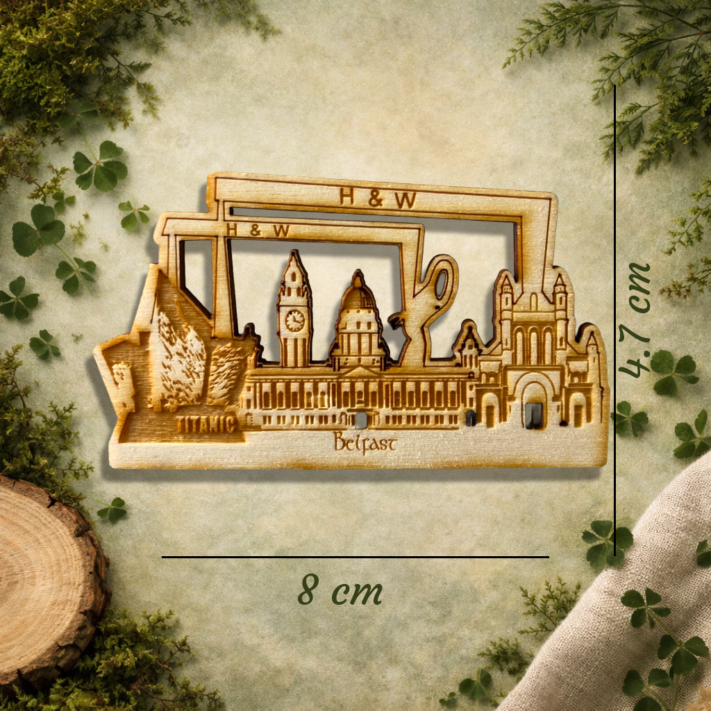 Belfast Heritage Wooden Magnet