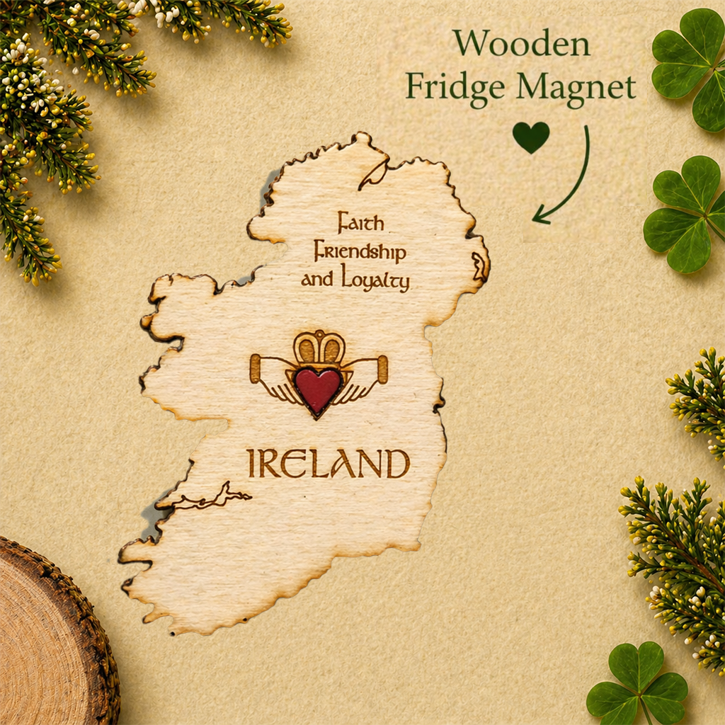 Ireland Claddagh Red Heart - Fridge Magnet