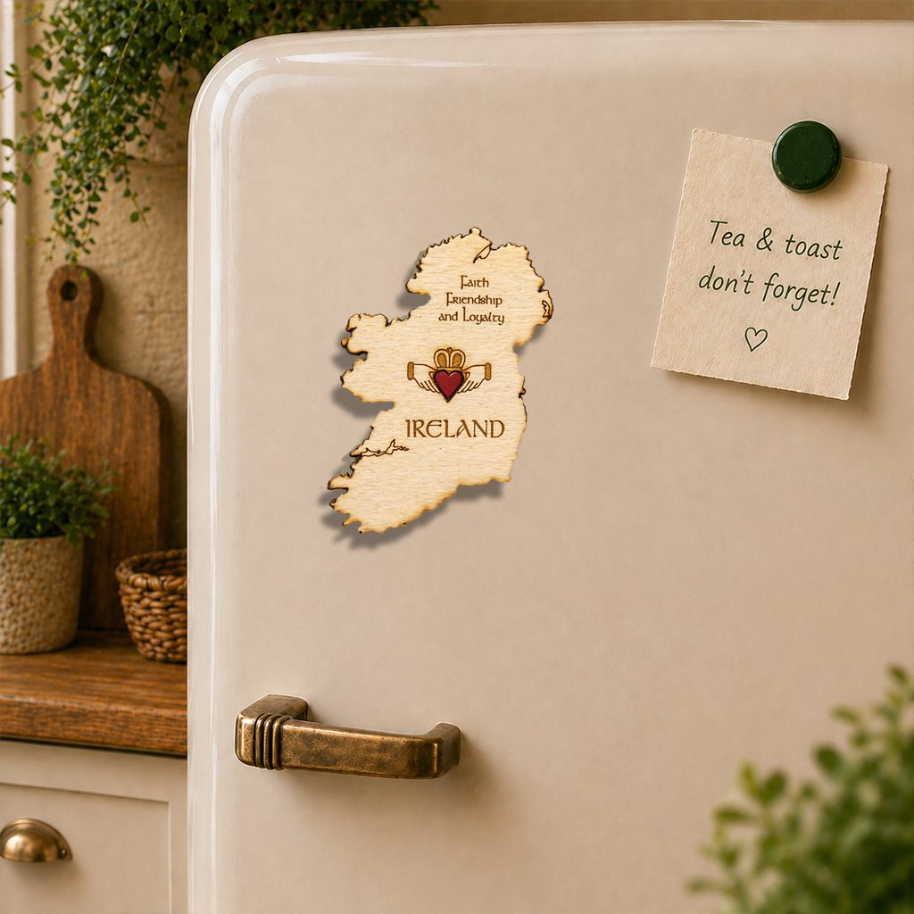 Ireland Claddagh Red Heart - Fridge Magnet