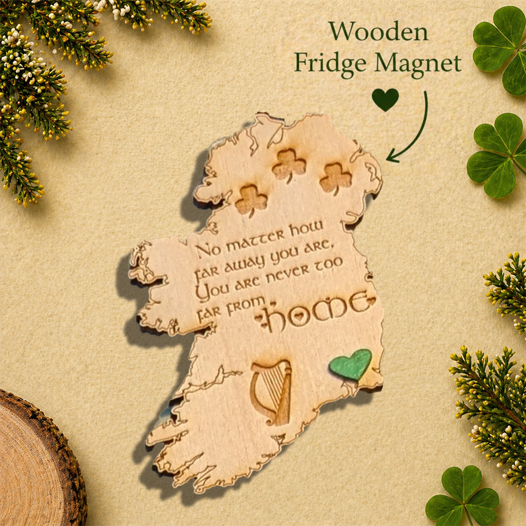 Wexford “Never Too Far From Home” Wooden Fridge Magnet