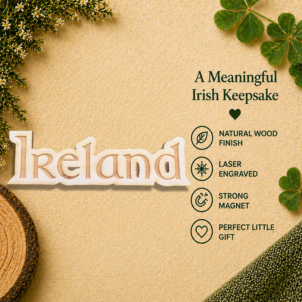 Ireland Wooden Fridge Magnet