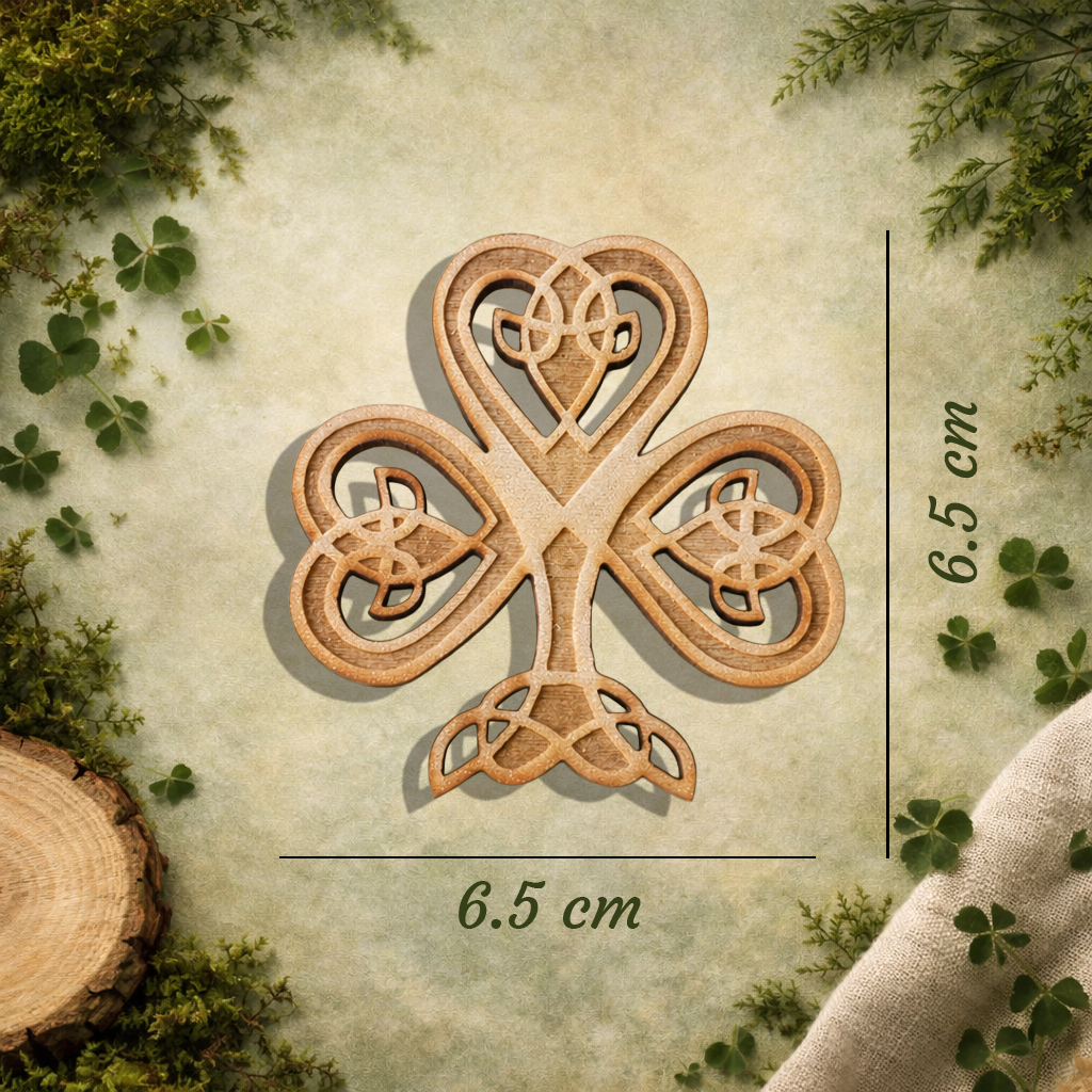 Laser Cut Celtic Shamrock Magnet