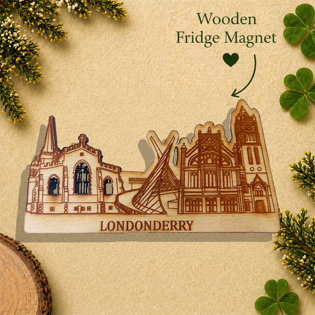 Londonderry Landmarks Wooden Fridge Magnet