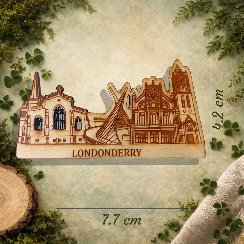 Londonderry Landmarks Wooden Fridge Magnet