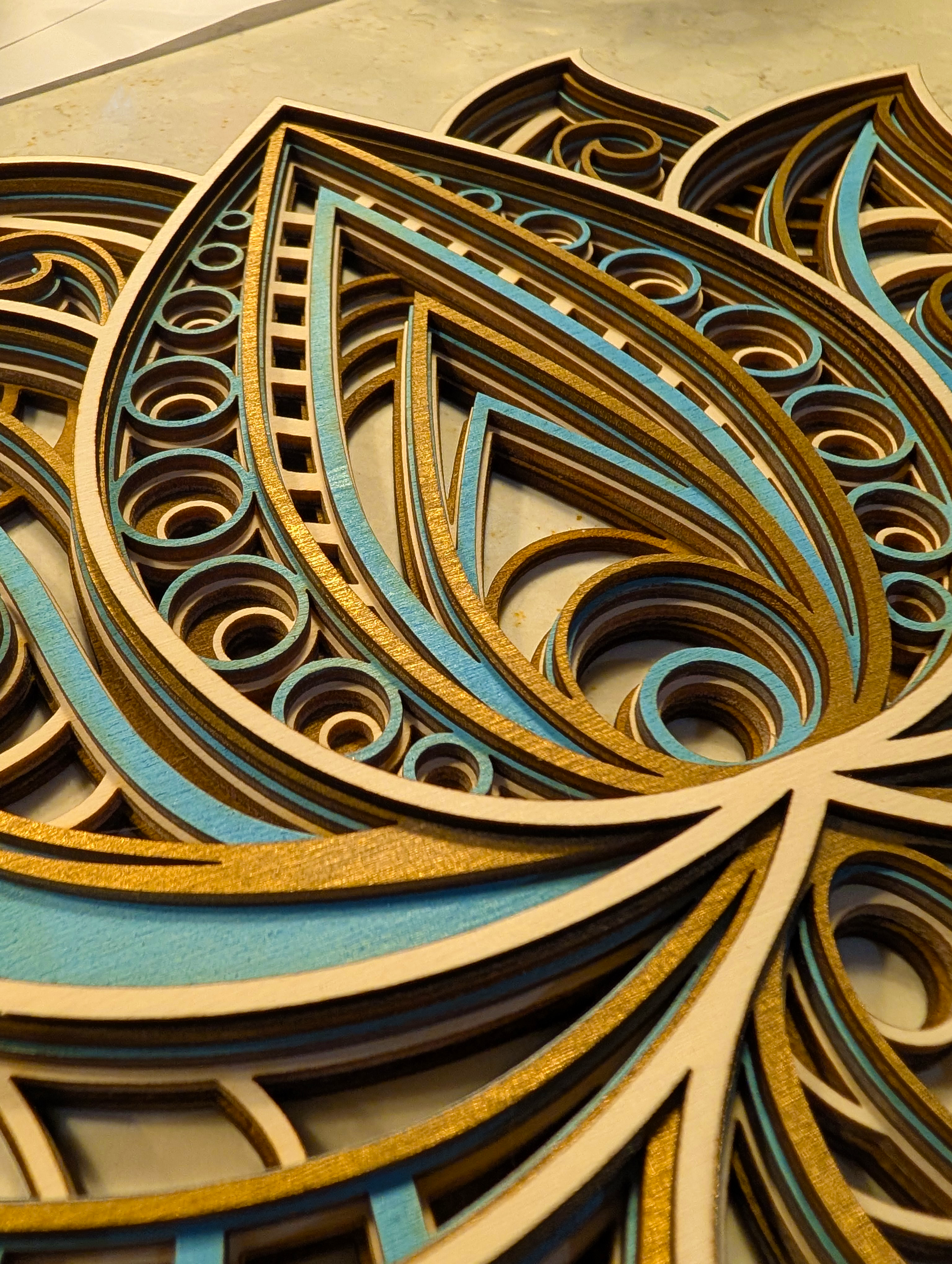 Laser Cut Layered Lotus