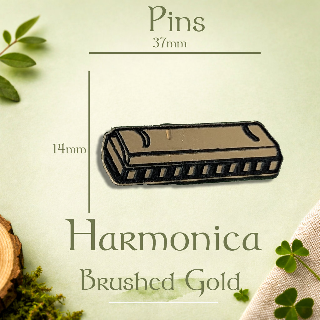 Mouth Organ (Harmonica) Pin  | Irish Music Lapel Pin