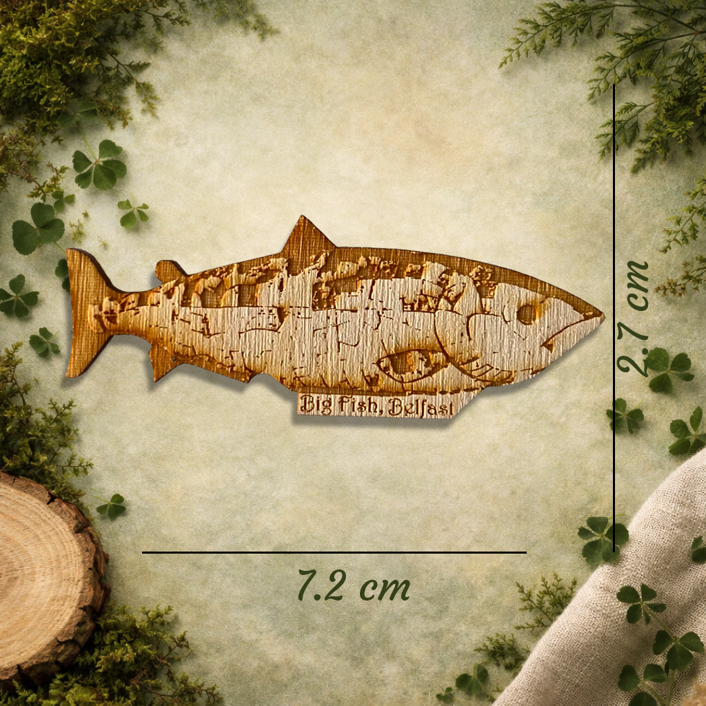 Big Fish Belfast Wooden Fridge Magnet