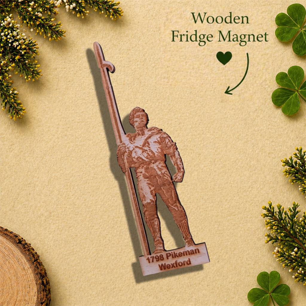 1798 Pikeman Wexford Wooden Fridge Magnet