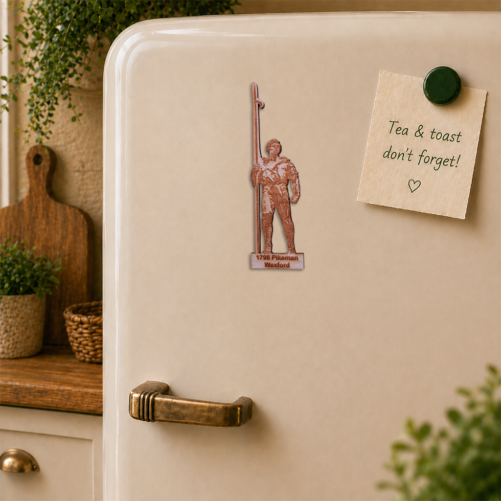 1798 Pikeman Wexford Wooden Fridge Magnet