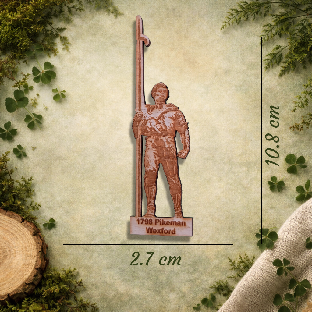 1798 Pikeman Wexford Wooden Fridge Magnet