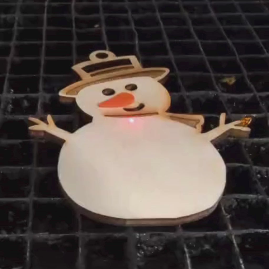 Personalised Kids’ Drawing Snowman Ornament