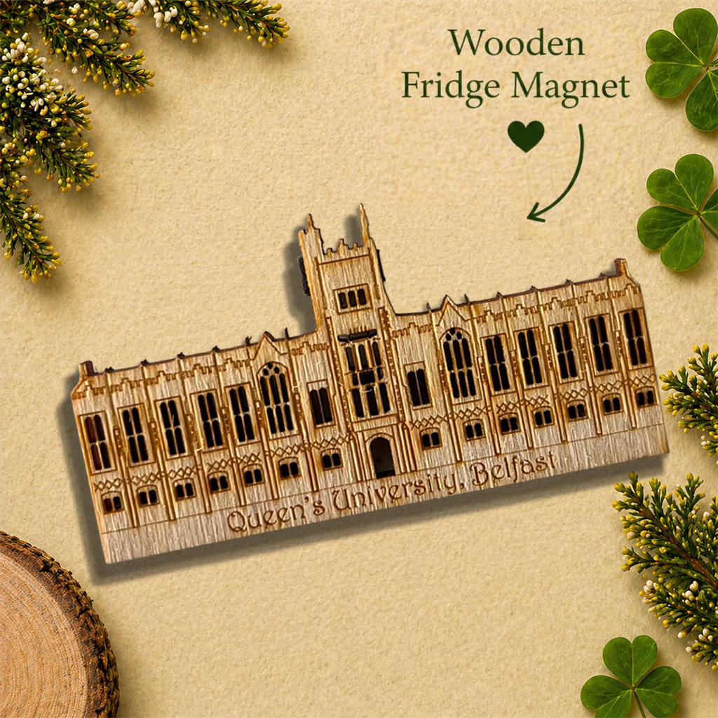 Queen’s University Belfast Wooden Fridge Magnet
