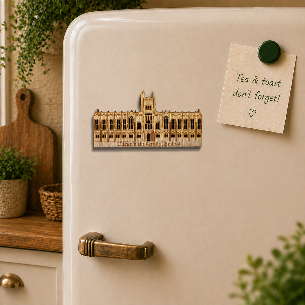 Queen’s University Belfast Wooden Fridge Magnet