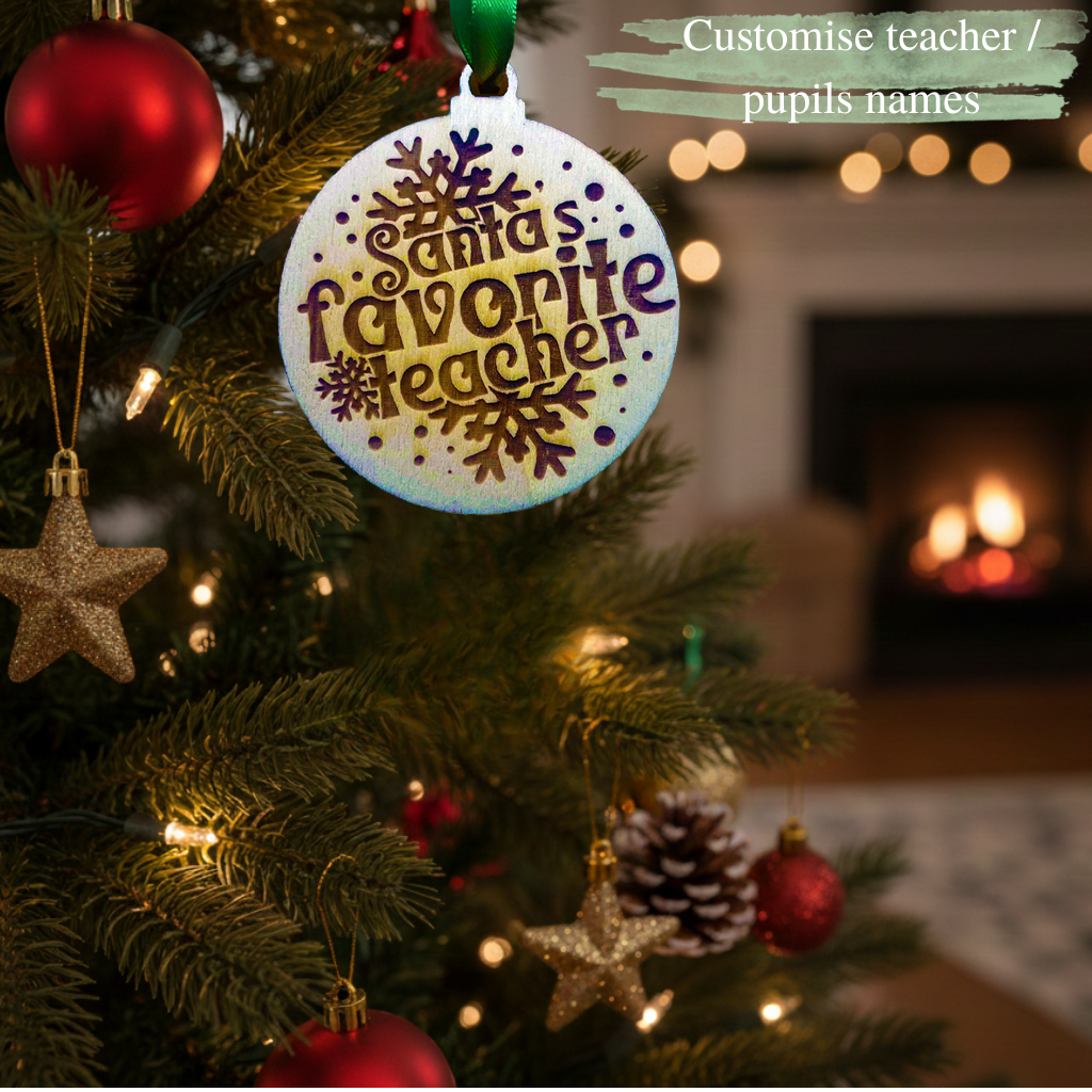 Personalised Santa's Favorite Teacher