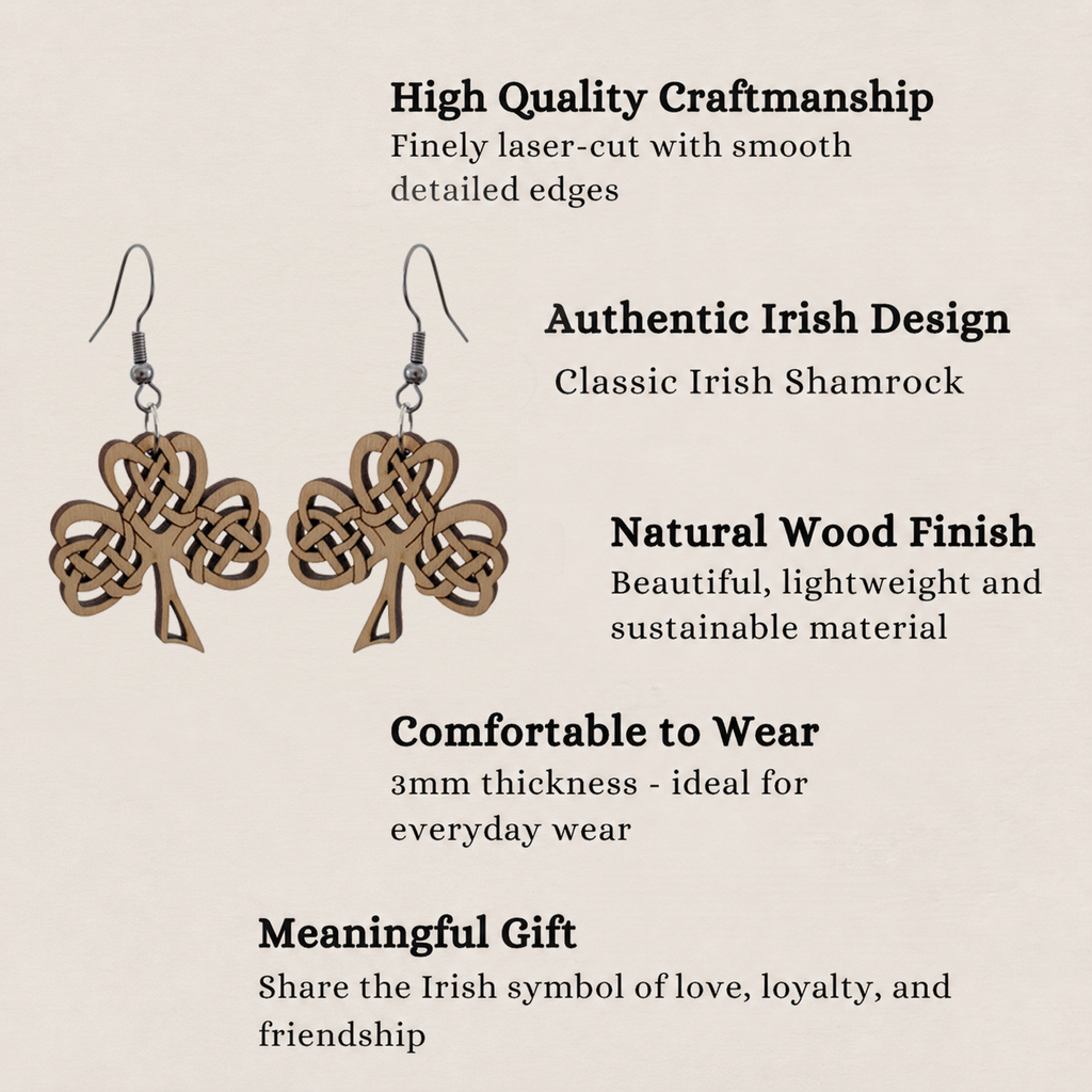 Shamrock Earrings – Celtic Design