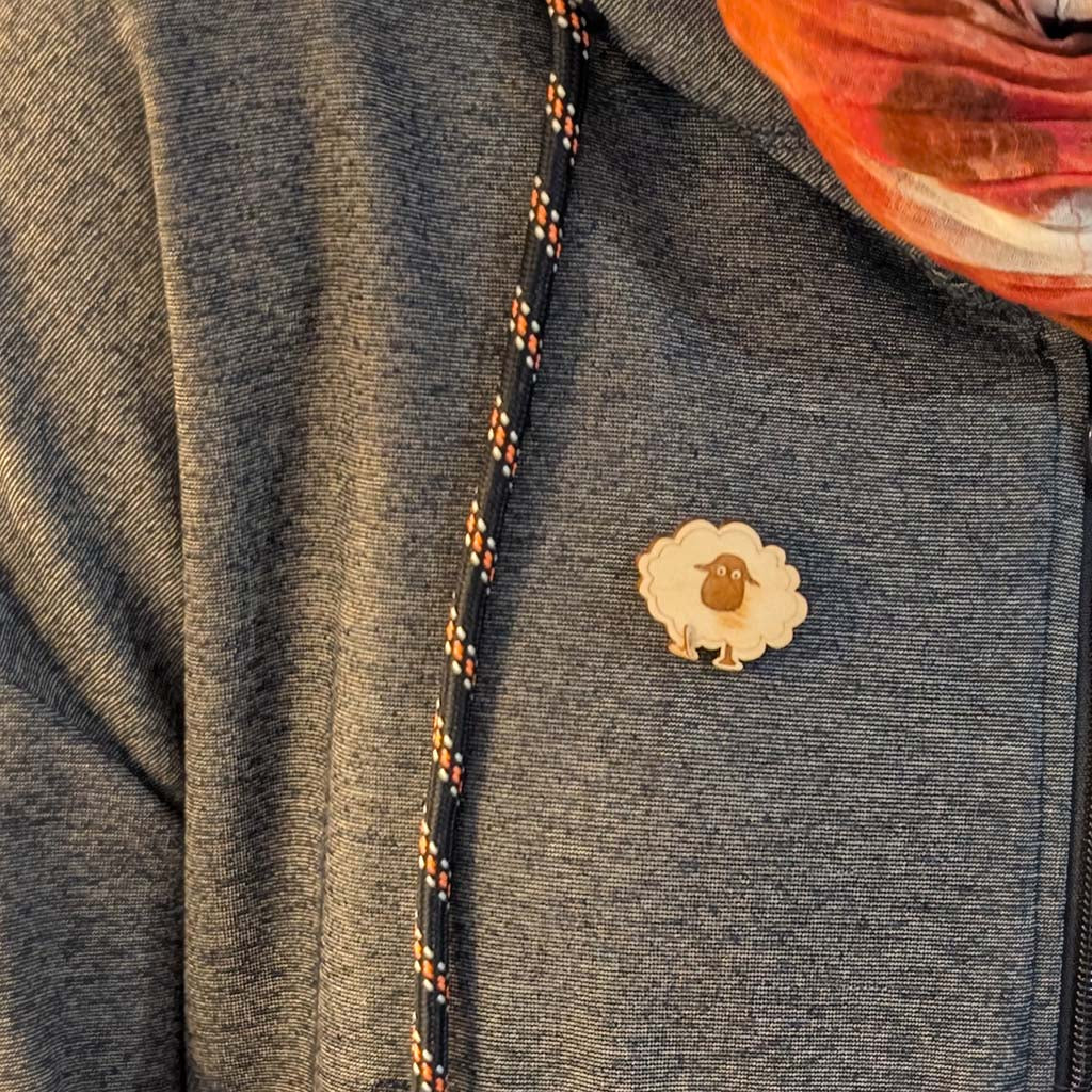 Poplar Wood Sheep Pin – A Little Irish Charm